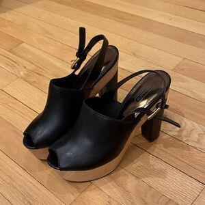 Coach Black Platform Sandals